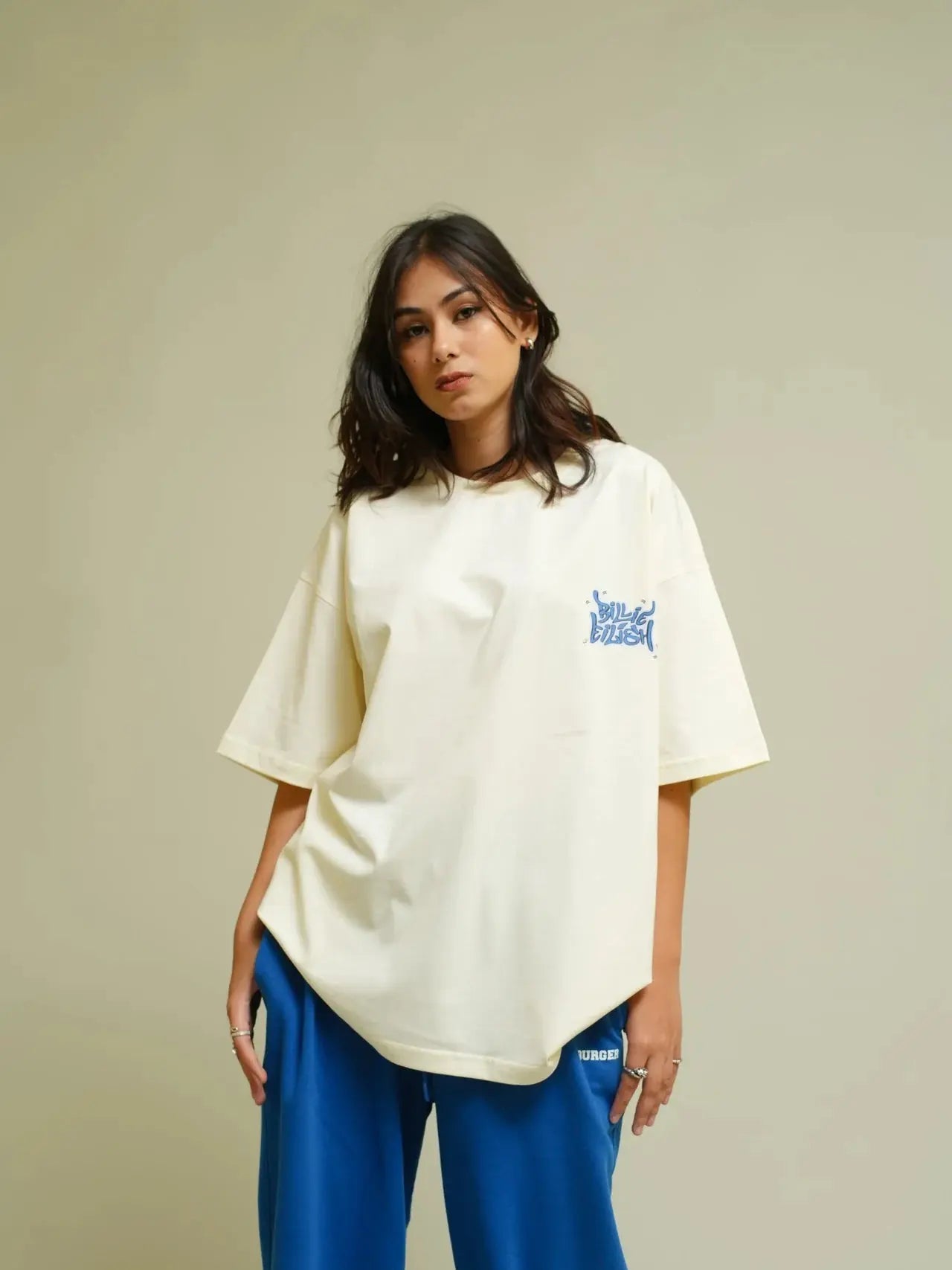 THE BILLIE EILISH CARTOON ART DROP SLEEVED TEE FOR MEN AND WOMEN UrbanNest