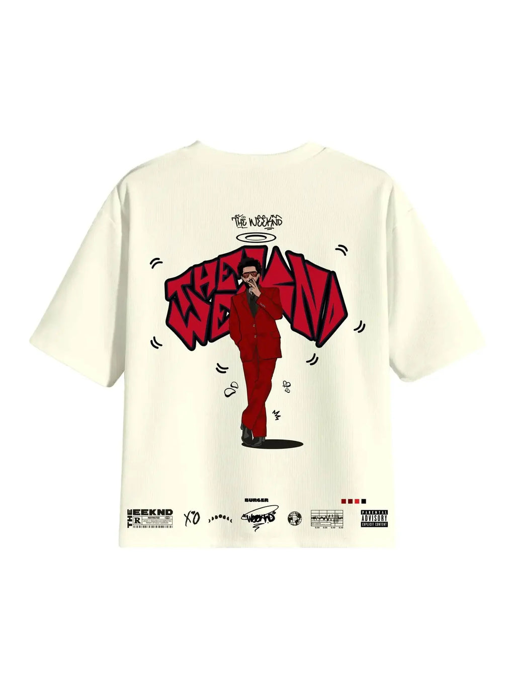 THE WEEKND CARTOON ART DROP SLEEVED TEE FOR MEN AND WOMEN UrbanNest