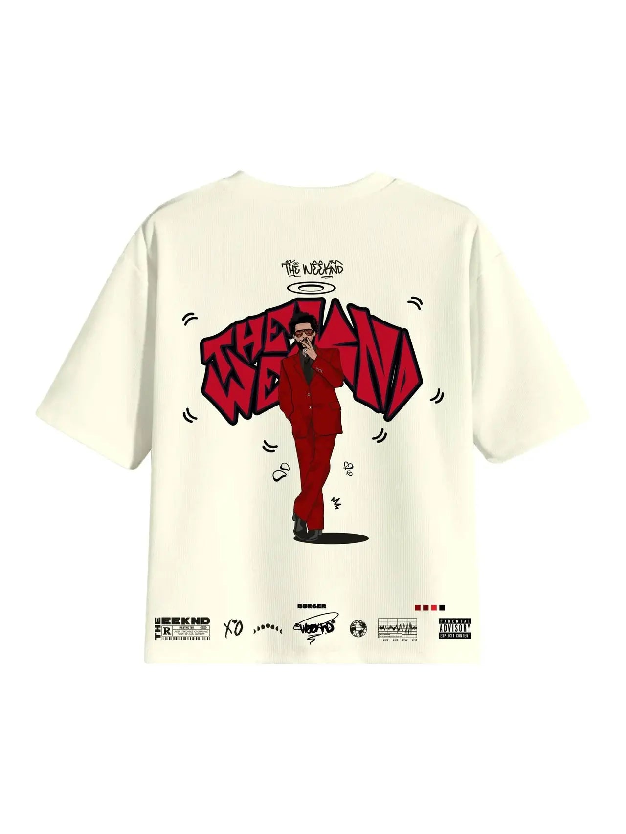 THE WEEKND CARTOON ART DROP SLEEVED TEE FOR MEN AND WOMEN UrbanNest