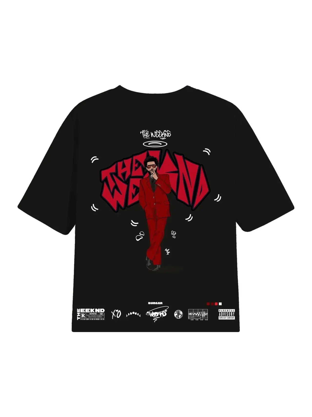 THE WEEKND CARTOON ART DROP SLEEVED TEE FOR MEN AND WOMEN UrbanNest